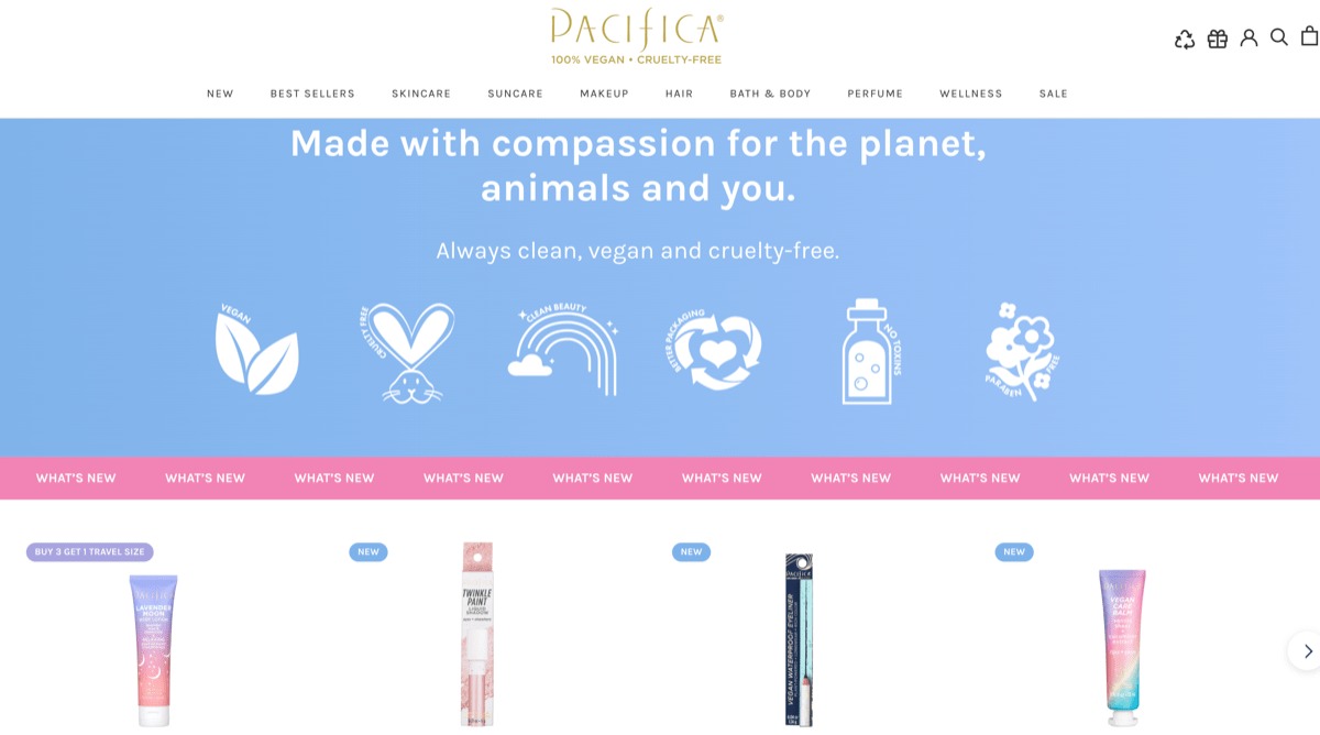 Vegan cosme 6pacifica