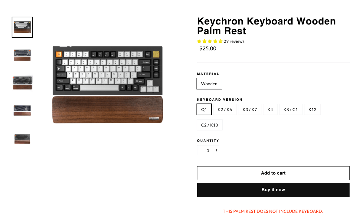 Keychron q1 purchase 7パームレスト