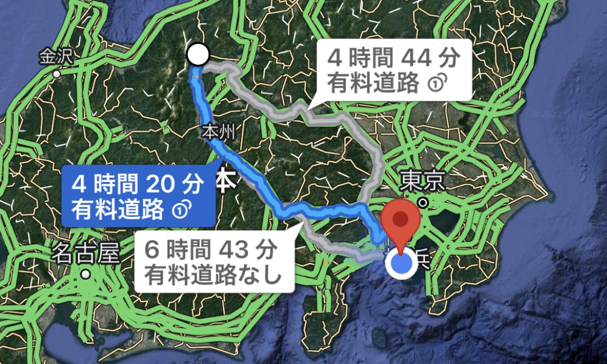 Roadserivise in hakuba 13長野県から神奈川県