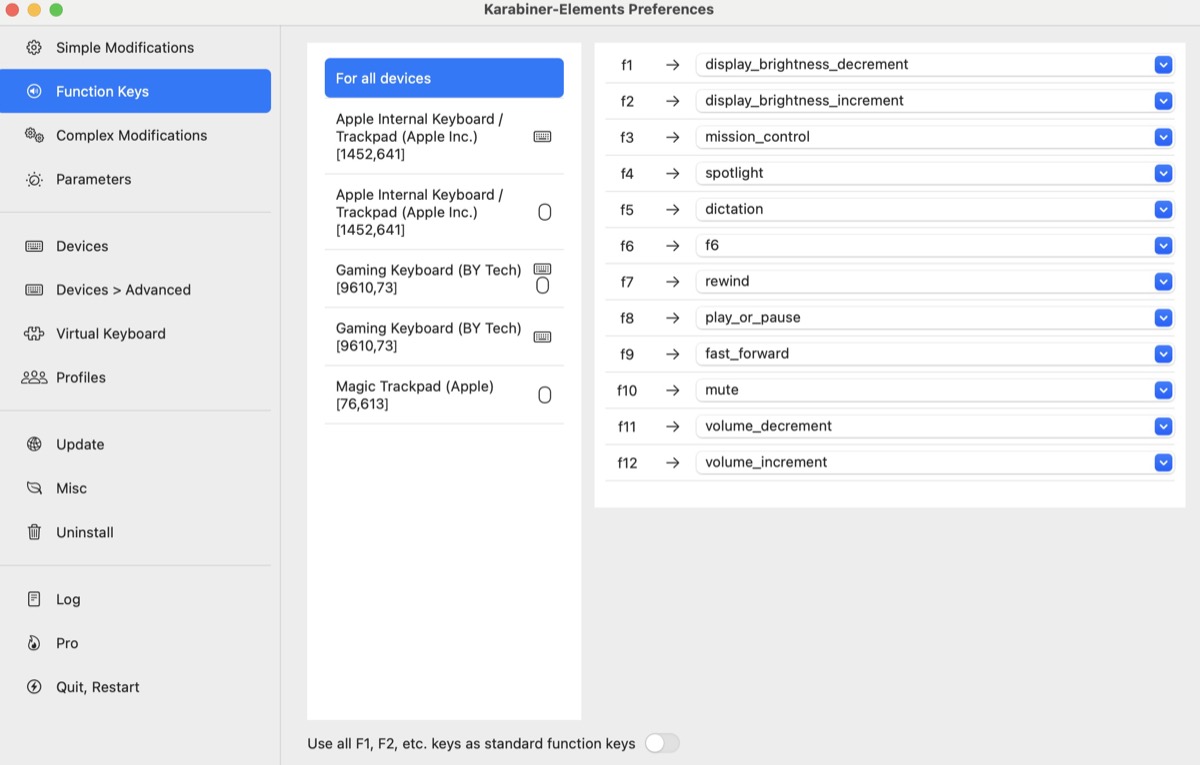 Karabiner elements 6設定